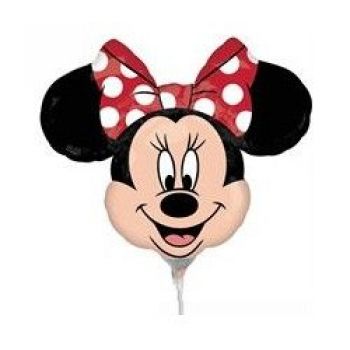 Folienballon luftgefüllt Minnie Maus mit Schleife